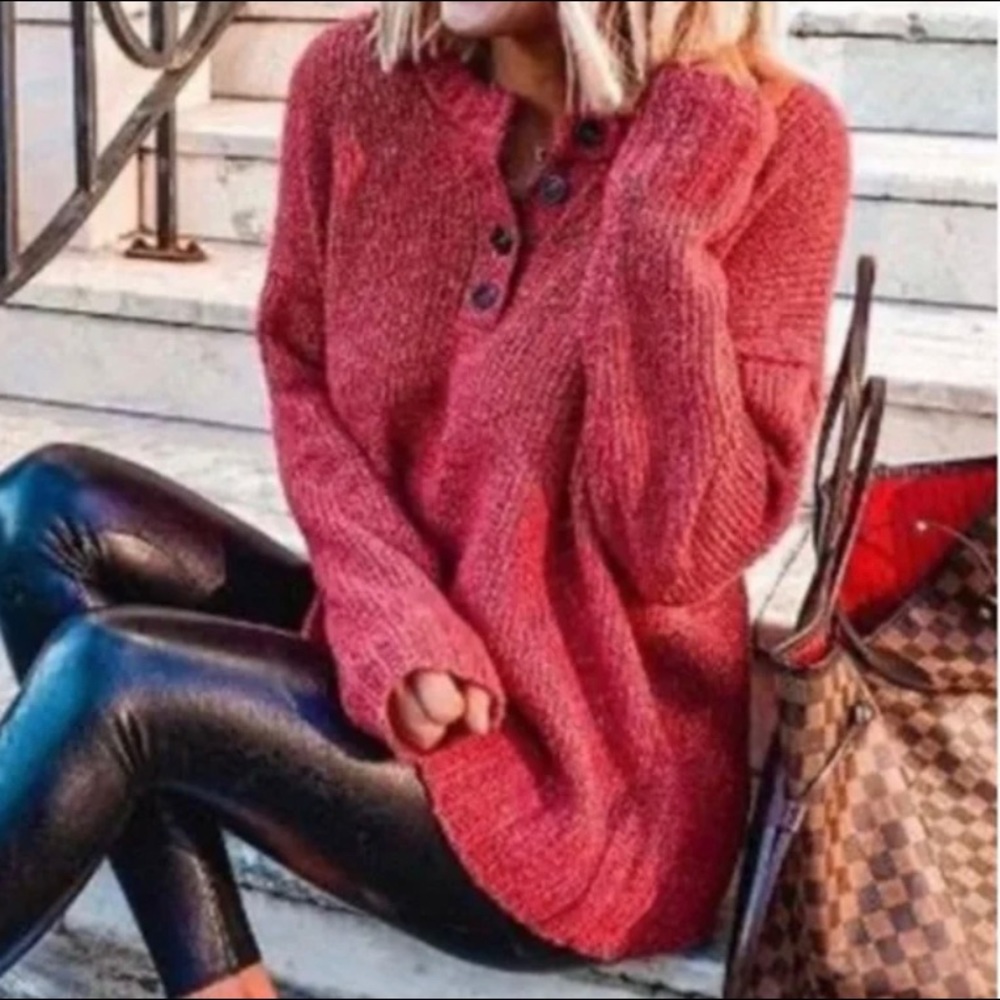 American eagle jegging fit button sweater